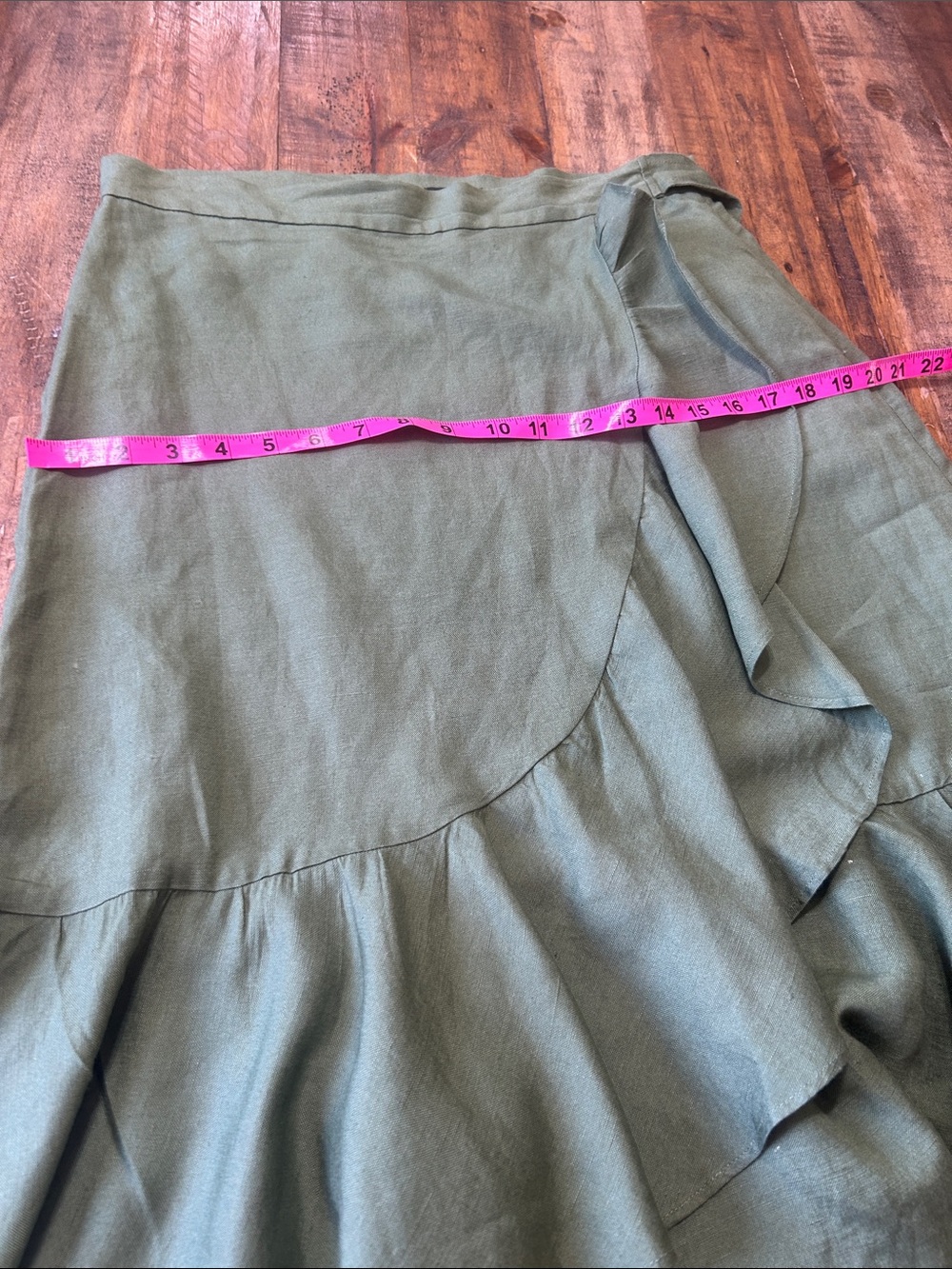 Ann Taylor Olive Ruffle Midi Skirt - Picture 10 of 11